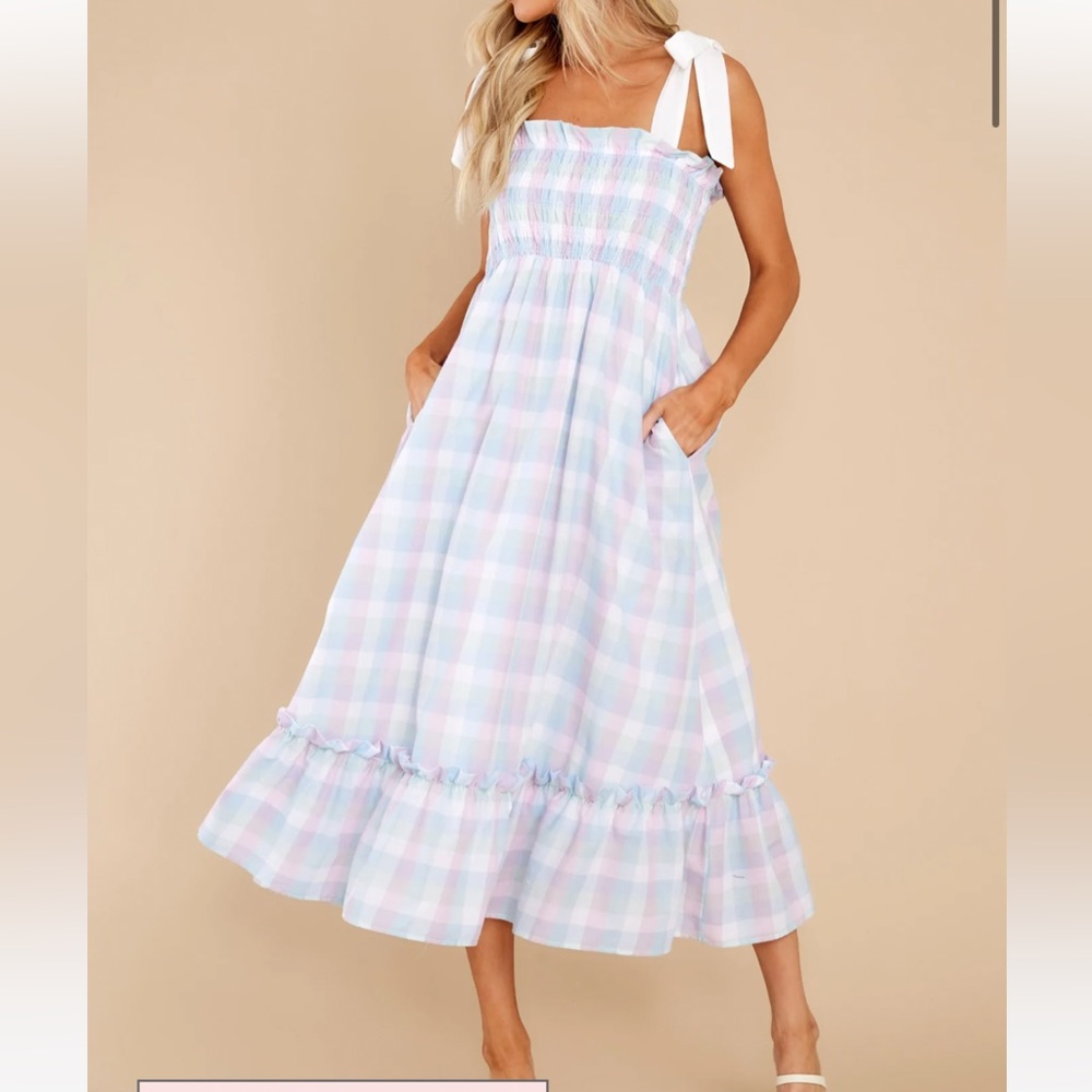Midi Checkered Dress